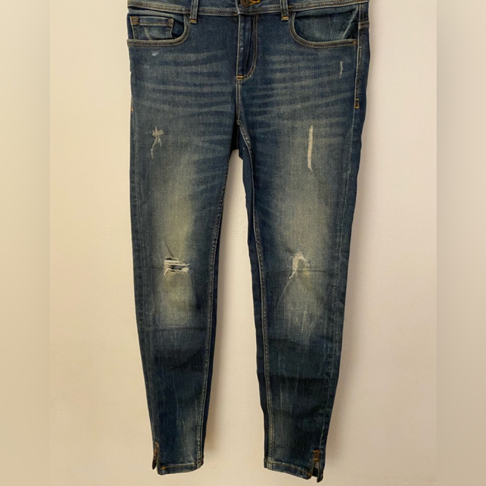 Zara denim ripped jeans